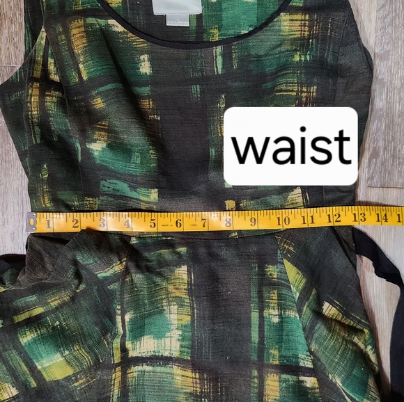 Anthropologie Maeve Painted Plaid Dress Size 4 (NEW GIRL) Zooey Deschanel (A) - Picture 6 of 8